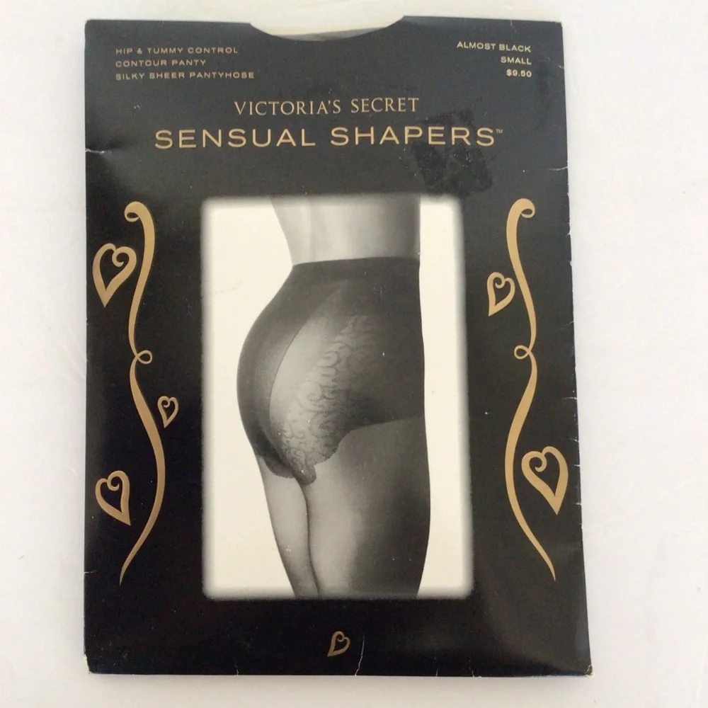 VICTORIAS SECRET SENSUAL SHAPER PANTYHOSE SIZE SMALL NWT BLACK.